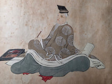 Load image into Gallery viewer, Satake-bon Sanjurokkasen (The Satake-bon Illustrated Thirty-Six Immortal Poets), Circa 1750-1850. An Extraordinarily Rare and Beautifully Painted Manuscript Copy after the Original Kamakura Scroll, with Thirty-Six Paintings