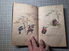 Load image into Gallery viewer, An Oshi-e Manuscript of Ukiyo-E Figures, Circa 1800-1860. A Marvelous Composite Manuscript, with Clothing and Vestments Made Using Kimono Fragments and Brocade. 88 Fabric Decorated Figures