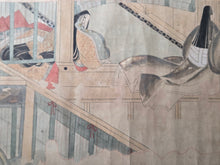 Load image into Gallery viewer, Inishie Genji Monogatari Tosa Ie E Ehon Xiě (The Old Tale of Genji, Tosa Family Illustrated Copy), Circa 1800-1850. A Beautiful Manuscript Copying the Famed 12th Century Scroll, With Four Skillfully Reproduced Paintings