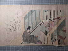 Load image into Gallery viewer, Inishie Genji Monogatari Tosa Ie E Ehon Xiě (The Old Tale of Genji, Tosa Family Illustrated Copy), Circa 1800-1850. A Beautiful Manuscript Copying the Famed 12th Century Scroll, With Four Skillfully Reproduced Paintings