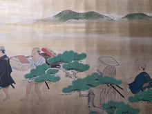 Load image into Gallery viewer, Hanami Yū utage-zu Maki (Cherry Blossom Viewing Party Scroll), Circa 1700-1750. An Emakimono Handscroll Depicting the Customs of a Cherry Blossom Viewing Party, Beautifully Painted and Illuminated in the Fashion of a Nara Emaki
