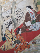 Load image into Gallery viewer, Hanami Yū utage-zu Maki (Cherry Blossom Viewing Party Scroll), Circa 1700-1750. An Emakimono Handscroll Depicting the Customs of a Cherry Blossom Viewing Party, Beautifully Painted and Illuminated in the Fashion of a Nara Emaki