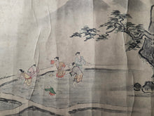 Load image into Gallery viewer, Hyakuba no zu Emaki (Hundred Horses Picture Scroll), Circa 1650-1750. A Kano School Emakimono Handscroll with Paintings of Various Landscapes and Scenes, Including Mount Fuji and Horses Frolicking