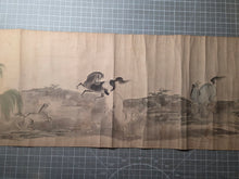 Load image into Gallery viewer, Hyakuba no zu Emaki (Hundred Horses Picture Scroll), Circa 1650-1750. A Kano School Emakimono Handscroll with Paintings of Various Landscapes and Scenes, Including Mount Fuji and Horses Frolicking