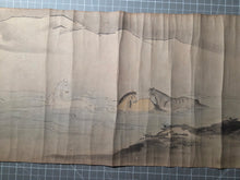 Load image into Gallery viewer, Hyakuba no zu Emaki (Hundred Horses Picture Scroll), Circa 1650-1750. A Kano School Emakimono Handscroll with Paintings of Various Landscapes and Scenes, Including Mount Fuji and Horses Frolicking