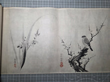 Load image into Gallery viewer, Makimono Kachō-zu (Scroll Painting of Flowers and Birds), 1914. A Beautiful, Craft Printed Handscroll of Numerous Ink Wash Paintings, being High Quality Copies after Two Major Artists