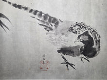 Load image into Gallery viewer, Makimono Kachō-zu (Scroll Painting of Flowers and Birds), 1914. A Beautiful, Craft Printed Handscroll of Numerous Ink Wash Paintings, being High Quality Copies after Two Major Artists