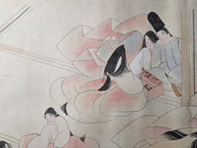 Load image into Gallery viewer, Genji bá xiě Ichi Maki (Genji Excerpts, Volume One), Circa 1800-1900. A Beautiful, 30-Foot-Long Manuscript with Colorful Scenes from the Tale of Genji, Painted in the Heian Style