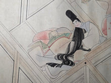 Load image into Gallery viewer, Genji bá xiě Ichi Maki (Genji Excerpts, Volume One), Circa 1800-1900. A Beautiful, 30-Foot-Long Manuscript with Colorful Scenes from the Tale of Genji, Painted in the Heian Style