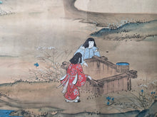 Load image into Gallery viewer, Ise Monogatari Gajō (Tales of Ise Picture Album), Circa 1650-1700. An Emakimono Handscroll of this Classical Tale in the Style of a Nara Emaki, with Ten Large and Sumptuously Illustrated Yamato-E Paintings