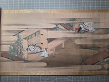 Load image into Gallery viewer, Ise Monogatari Gajō (Tales of Ise Picture Album), Circa 1650-1700. An Emakimono Handscroll of this Classical Tale in the Style of a Nara Emaki, with Ten Large and Sumptuously Illustrated Yamato-E Paintings