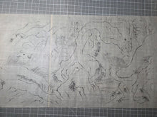 Load image into Gallery viewer, Tosa kō Shū Juni-rui Kassen Emaki (Tosa Hirochika’s Picture Scrolls of the Twelve Zodiac Animals Battle), 1852. Emakimono Set of Two Scrolls Depicting an Illustrated Beast Fable, of the Twelve Zodiac Animals against the Beast Army