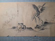 Load image into Gallery viewer, Jū ni-kagetsu Fūzoku Emakimono (Twelve Months of Customs Picture Scroll), Circa 1665-1690. Over 50 Beautiful Paintings from the Kano School, and Poetry Throughout, In Two Scrolls