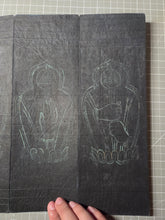Load image into Gallery viewer, Shèng mán shī zǐ hǒu yī chéng dà fāngbiàn fāngguǎngjīng (The Great Expedient Means of the Śrīmālādevī Siṃhanāda Sūtra), Circa 1700-1800. Korea, or Possibly East Sichuan. An Extraordinarily Rare Manuscript. with 69 Full Pages of Illustrations.