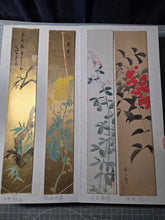 Load image into Gallery viewer, An Exemplary Album of Tanzaku Strip Poetry and Paintings, Circa 1830-1980. 47 Magnificent Paintings of Landscapes, Floral Gatherings and More, All in Different Styles. At least 40 Attributed Artists