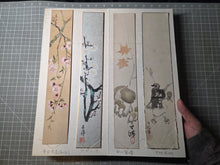Load image into Gallery viewer, An Exemplary Album of Tanzaku Strip Poetry and Paintings, Circa 1830-1980. 47 Magnificent Paintings of Landscapes, Floral Gatherings and More, All in Different Styles. At least 40 Attributed Artists