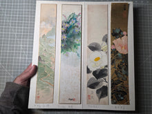 Load image into Gallery viewer, An Exemplary Album of Tanzaku Strip Poetry and Paintings, Circa 1830-1980. 47 Magnificent Paintings of Landscapes, Floral Gatherings and More, All in Different Styles. At least 40 Attributed Artists