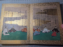 Load image into Gallery viewer, Senzai Wakashu Gajo (Collection of a Thousand Years Illustrated Collection), Circa 1650-1750. A Rare and Sumptuously Illuminated Manuscript of Books 1-3 of this Imperially Commissioned Anthology of Japanese Poetry, with 46 Yamato-E Paintings