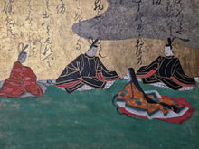 Load image into Gallery viewer, Senzai Wakashu Gajo (Collection of a Thousand Years Illustrated Collection), Circa 1650-1750. A Rare and Sumptuously Illuminated Manuscript of Books 1-3 of this Imperially Commissioned Anthology of Japanese Poetry, with 46 Yamato-E Paintings