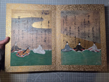 Load image into Gallery viewer, Senzai Wakashu Gajo (Collection of a Thousand Years Illustrated Collection), Circa 1650-1750. A Rare and Sumptuously Illuminated Manuscript of Books 1-3 of this Imperially Commissioned Anthology of Japanese Poetry, with 46 Yamato-E Paintings