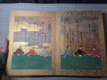Load image into Gallery viewer, Senzai Wakashu Gajo (Collection of a Thousand Years Illustrated Collection), Circa 1650-1750. A Rare and Sumptuously Illuminated Manuscript of Books 1-3 of this Imperially Commissioned Anthology of Japanese Poetry, with 46 Yamato-E Paintings
