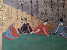 Load image into Gallery viewer, Senzai Wakashu Gajo (Collection of a Thousand Years Illustrated Collection), Circa 1650-1750. A Rare and Sumptuously Illuminated Manuscript of Books 1-3 of this Imperially Commissioned Anthology of Japanese Poetry, with 46 Yamato-E Paintings