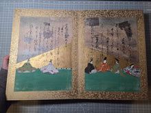 Load image into Gallery viewer, Senzai Wakashu Gajo (Collection of a Thousand Years Illustrated Collection), Circa 1650-1750. A Rare and Sumptuously Illuminated Manuscript of Books 1-3 of this Imperially Commissioned Anthology of Japanese Poetry, with 46 Yamato-E Paintings