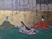 Load image into Gallery viewer, Senzai Wakashu Gajo (Collection of a Thousand Years Illustrated Collection), Circa 1650-1750. A Rare and Sumptuously Illuminated Manuscript of Books 1-3 of this Imperially Commissioned Anthology of Japanese Poetry, with 46 Yamato-E Paintings