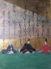 Load image into Gallery viewer, Senzai Wakashu Gajo (Collection of a Thousand Years Illustrated Collection), Circa 1650-1750. A Rare and Sumptuously Illuminated Manuscript of Books 1-3 of this Imperially Commissioned Anthology of Japanese Poetry, with 46 Yamato-E Paintings