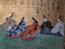 Load image into Gallery viewer, Senzai Wakashu Gajo (Collection of a Thousand Years Illustrated Collection), Circa 1650-1750. A Rare and Sumptuously Illuminated Manuscript of Books 8-10 of this Imperially Commissioned Anthology of Japanese Poetry, with 47 Large Paintings