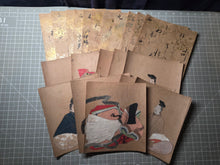 Load image into Gallery viewer, Sanjurokkasen Kameyama-in-hitsu Uta Fujiwara No Nobuzane Fude (The Thirty-Six Immortals of Poetry, with Poetry by Emperor Kameyama and Illustrations by Fujiwara Nobuzane),  Circa 1400-1450. A Set of 27 Paintings and 17 Illuminated Sheets of Calligraphy