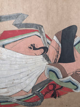 Load image into Gallery viewer, Sanjurokkasen Kameyama-in-hitsu Uta Fujiwara No Nobuzane Fude (The Thirty-Six Immortals of Poetry, with Poetry by Emperor Kameyama and Illustrations by Fujiwara Nobuzane),  Circa 1400-1450. A Set of 27 Paintings and 17 Illuminated Sheets of Calligraphy