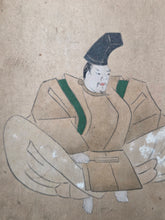 Load image into Gallery viewer, Sanjurokkasen Kameyama-in-hitsu Uta Fujiwara No Nobuzane Fude (The Thirty-Six Immortals of Poetry, with Poetry by Emperor Kameyama and Illustrations by Fujiwara Nobuzane),  Circa 1400-1450. A Set of 27 Paintings and 17 Illuminated Sheets of Calligraphy