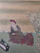 Load image into Gallery viewer, Gajō Kyūsoku Kasen-zu (Picture Album of the Resting Poets), Circa 1600-1700. A Rather Lively Cycle of the Sanjurokkasen enjoying Leisurely Practices, With Thirty-Six Illuminated Silk Paintings and Poetry