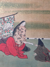 Load image into Gallery viewer, Gajō Kyūsoku Kasen-zu (Picture Album of the Resting Poets), Circa 1600-1700. A Rather Lively Cycle of the Sanjurokkasen enjoying Leisurely Practices, With Thirty-Six Illuminated Silk Paintings and Poetry