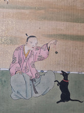 Load image into Gallery viewer, Gajō Kyūsoku Kasen-zu (Picture Album of the Resting Poets), Circa 1600-1700. A Rather Lively Cycle of the Sanjurokkasen enjoying Leisurely Practices, With Thirty-Six Illuminated Silk Paintings and Poetry