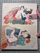 Load image into Gallery viewer, A Shunga Album of Various Pairings, Circa 1900-1950. Twelve Erotic Paintings