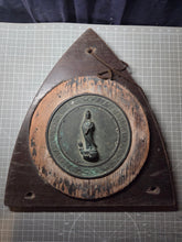 Load image into Gallery viewer, A Copper Hanging Statue of the Maria Kannon, Circa 1700-1750. A Rare Kakure Kirishitan Statue of the Virgin Mary and Infant Jesus Disguised as the Bodhisattva Kannon, or Avalokiteśvara