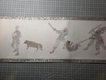 Load image into Gallery viewer, Tanuki no Majutsu Makimono (The Magic of the Tanuki Picture Scroll), 1928. A Delightful Emakimono Tale of a Raccoon, with Numerous Painted Scenes of a Comical Nature, and Several Hell Scenes, including a Demonic Procession