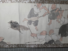 Load image into Gallery viewer, Tanuki no Majutsu Makimono (The Magic of the Tanuki Picture Scroll), 1928. A Delightful Emakimono Tale of a Raccoon, with Numerous Painted Scenes of a Comical Nature, and Several Hell Scenes, including a Demonic Procession