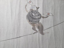 Load image into Gallery viewer, Tanuki no Majutsu Makimono (The Magic of the Tanuki Picture Scroll), 1928. A Delightful Emakimono Tale of a Raccoon, with Numerous Painted Scenes of a Comical Nature, and Several Hell Scenes, including a Demonic Procession