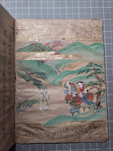 Load image into Gallery viewer, Nara Ehon Bunsho Soshi (Nara Picture Book Bunsho Soshi), 1456. A Complete Set of Three Medieval Manuscripts, with A Suite of Fourteen Sumptuously Illuminated and Hand Painted Illustrations