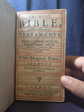 Load image into Gallery viewer, The Holy Bible containing the Old Testament and the New, 1698. A Finely Bound Bible with Contemporary Red Ruling