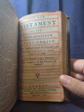 Load image into Gallery viewer, The Holy Bible containing the Old Testament and the New, 1698. A Finely Bound Bible with Contemporary Red Ruling
