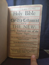 Load image into Gallery viewer, The Holy Bible containing the Old Testament and the New, 1695. An Early Bible with a Beautifully Gilt Tooled Contemporary Binding and Red Ruling