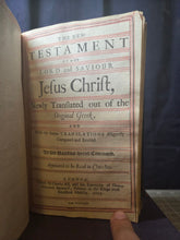 Load image into Gallery viewer, The Holy Bible containing the Old Testament and the New, 1695. An Early Bible with a Beautifully Gilt Tooled Contemporary Binding and Red Ruling