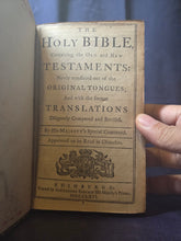 Load image into Gallery viewer, The Holy Bible, containing the Old and New Testaments, 1766. Volume 1 of 2. An Early Scottish Bible in a Beautiful Near Contemporary Binding with Gilt Tooling