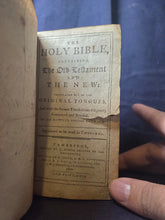 Load image into Gallery viewer, The Holy Bible Containing the Old Testament and The New, 1800. With A Contemporary Ownership Inscription and in a Morocco Binding