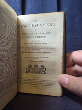 Load image into Gallery viewer, The Holy Bible Containing the Old and the New Testaments, 1822. In a Contemporary Leather Wallet Binding