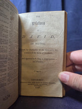 Load image into Gallery viewer, The Holy Bible Containing the Old and New Testaments; Bound With; The Psalms of David and Translations and Paraphrases, 1800/1797. Volume 2 of 2. A Pocket Bible with a Contemporary Wallet Binding and Owner Inscriptions